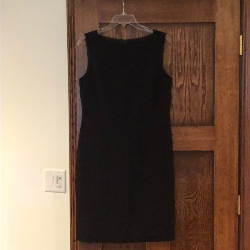 Ann Taylor Black lined crepe dress